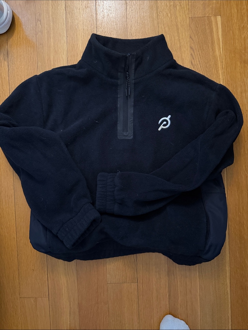 Peloton Black Half-Zip Fleece Pullover with Logo